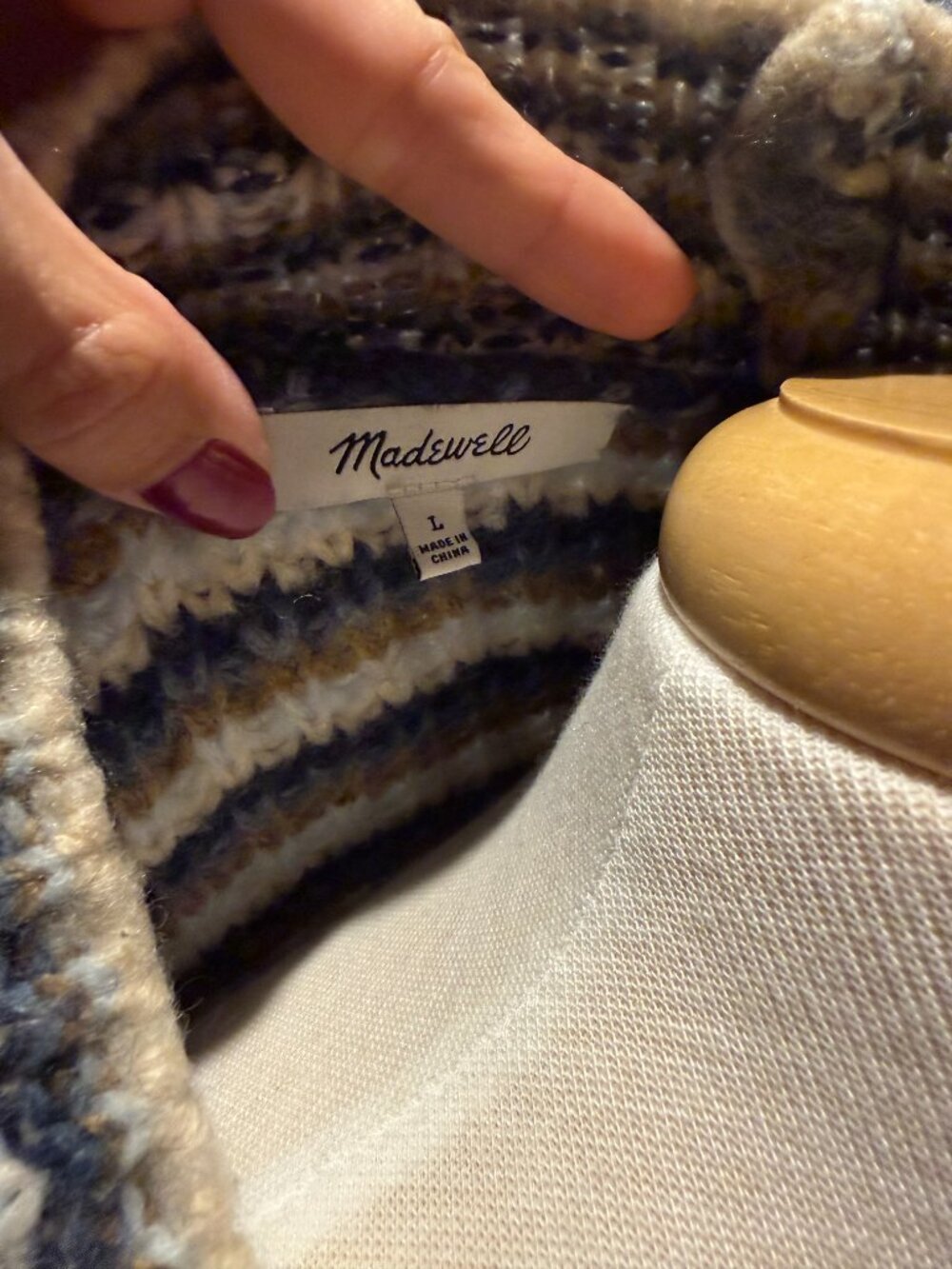Madewell Relaxed Cardigan, Size L - Picture 3 of 4